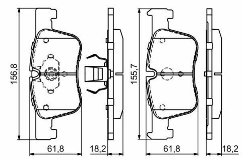 Колодки гальмівні (передні) BMW 1 (F20)/3 (F30)/4 (F32) 10-