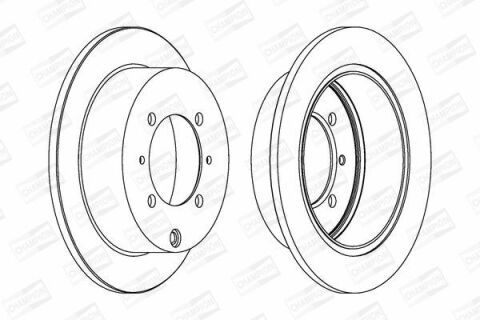 CHAMPION MITSUBISHI Диск тормозной задний Galant,Lancer,Space Runner 92-