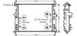 Радиатор охлаждения MB W164/251 ML/GL/R AT 05(выр-во AVA)