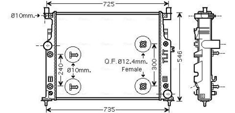 Радіатор охолодження MB W164/251 ML/GL/R AT 05 (вир-во AVA)