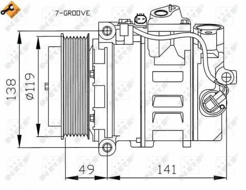 Компрессор кондиционера MB C-Class (W203/S203) 1.8 02-08