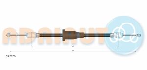 Трос ручного тормоза передний VOYAGER IV 2.4-3.8 00- CHRYSLER