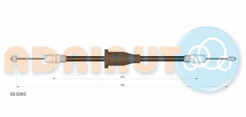 Трос ручного тормоза передний VOYAGER IV 2.4-3.8 00- CHRYSLER