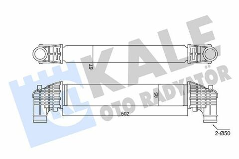 KALE Інтеркулер VW Sharan, Ford Galaxy, Seat 1.8T/1.9TDI 95-