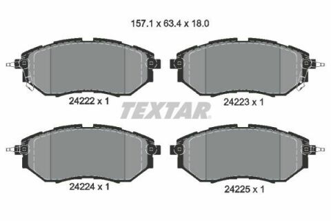 Колодки гальмівні (передні) Subaru Forester/Legacy/Impreza 03- (Akebono) Q+