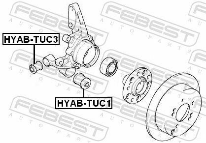 Сайлентблок балки (задней/спереди/снаружи) Hyundai Coupe (GK) 01-09