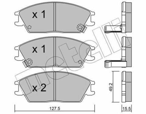 Колодки гальмівні (передні) Hyundai Accent I/II 94-05/Getz 02-10/Elantra 90-00/Pony 85-95