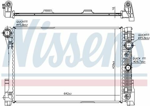 Радиатор MB C W 204(07-)C 180 CGI(+)[OE 204 500 02 03]