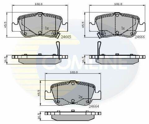 CBP31572 Comline - Тормозные колодки для дисков CBP31572 Comline - Тормозные колодки для дисков