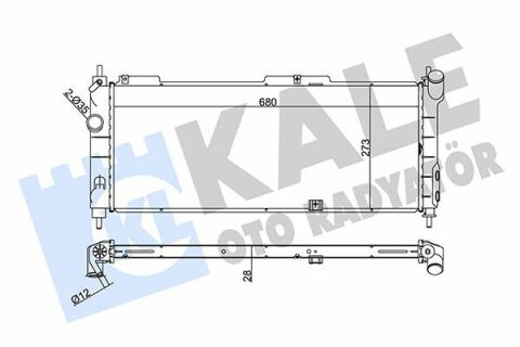 KALE OPEL Радіатор охолодження Combo, Corsa B 1.2/1.6