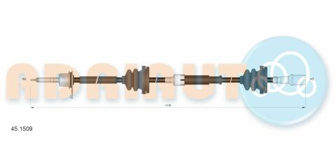 Трос спідометра 1115mm Toledo 91-. (з ABS) SEAT Трос спідометра 1115mm Toledo 91-. (з ABS) SEAT