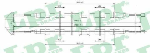 C0550B LPR - Трос ручного тормоза