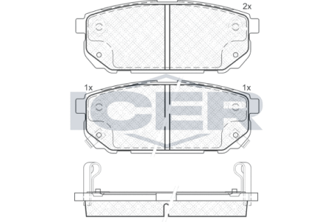 Колодки тормозные (задние) Kia Sorento I 02-