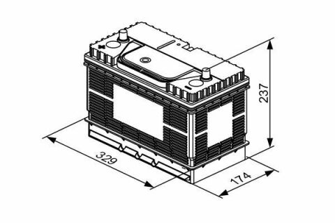 Аккумуляторная батарея 105Ah/800A (329x174x237/+L/B01)