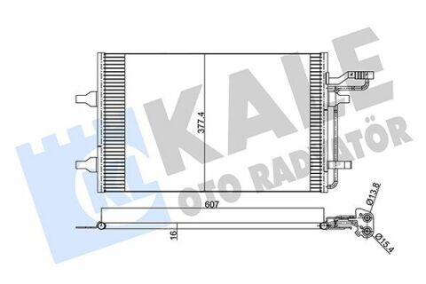 KALE VOLVO Радіатор кондиціонера C30, C70 II, S40 II, V50 07-