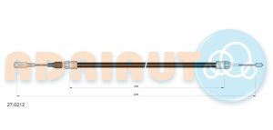 Трос ручной тормозной передний W124 MB