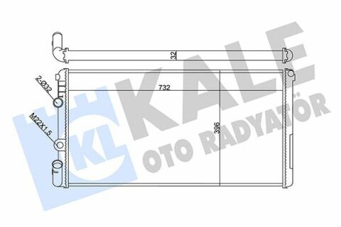 KALE RENAULT Радиатор охлаждения Master II,Opel Movano,Nissan 1.9dCi/2.8dCi/DTi 00-