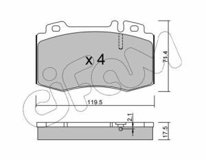 Тормозные колодки передние W163/220 MB