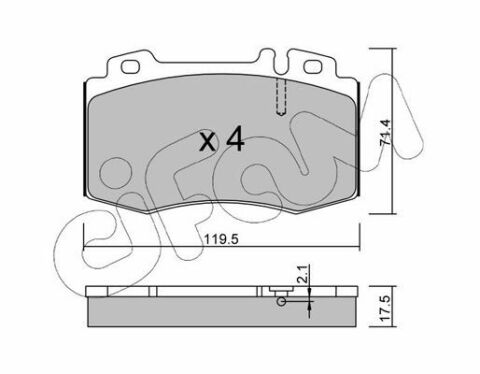 Тормозные колодки передние W163/220 MB