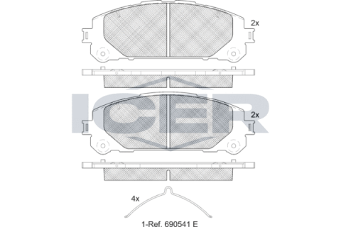 Колодки тормозные (передние) Toyota Rav4 20-/Highlander 19-/Kluger 21-/Suzuki Across 20-