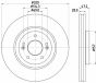 Диск тормозов. передн. i40 11-, ix35 14-, Grandeur, KIA HYUNDAI, фото 4 - интернет-магазин Auto-Mechanic