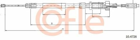 Трос ручного тормоза перед. Ducato/Boxer 02-06 (диск.) (1463/645)