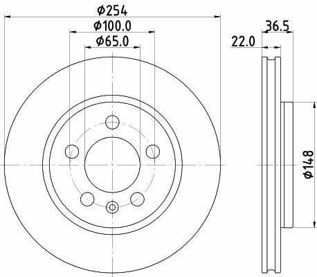 Диск тормозной задний (high carbon) polo v 1.0-2.0 09-