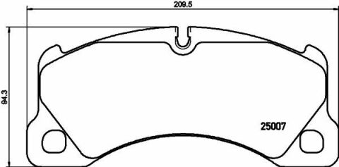 Гальмівні колодки перед.VW Touareg/Cayenne 18" 07- (brembo)