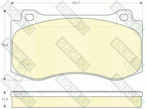 Комплект гальмівних накладок, дискове гальмо
