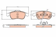 Комплект гальмівних колодок з 4 шт. дисків