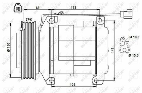 Компрессор кондиционера Honda Accord VII 2.0 03-08