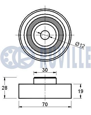 Напрямний ролик grand vitara i 2.0 01-05, swift ii 1.6 89-91