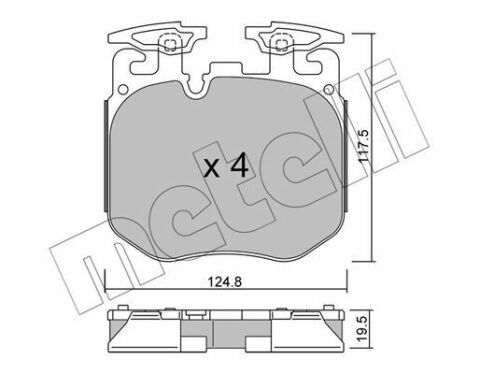 Колодки тормозные (передние) BMW 3 (G20)/5 (G30/F90)/7 (G11-12)/X5 (G05/F95)/X7 (G07) ​​15- B47B57/B58