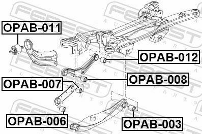 Сайлентблок важеля (зад./попереч.) Vectra C 02-08