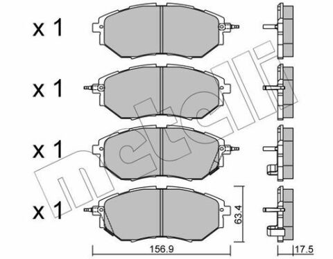 Колодки тормозные (передние) Subaru Forester 08-/Legacy IV/V 03-14/Outback 03-