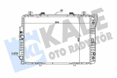 KALE DB Радіатор охолодження S-Class W140 3.2 91-