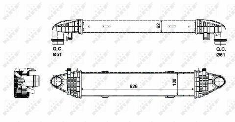 Радиатор интеркулера MB C-class (W204)/E-class (W212) 1.8/2.2CDI 09-