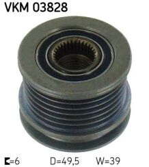 Шків генератора MB Sprinter/Vito CDI (тип Bosch), 6PK, OM611/OM612/OM642/OM646/OM651 Шків генератора MB Sprinter/Vito CDI (тип Bosch), 6PK, OM611/OM612/OM642/OM646/OM651