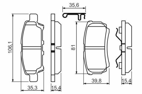 Колодки гальмівні (задні) Mitsubishi Lancer 03-/Jeep Compass/Patriot/Dodge Avenger 06-