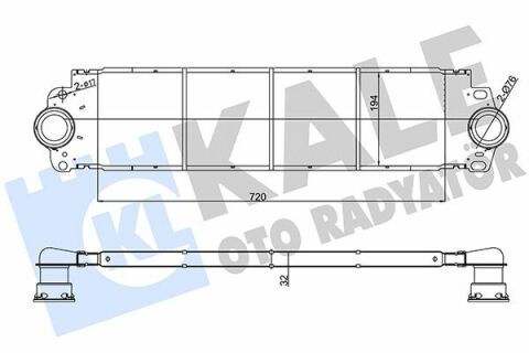 KALE VW Интеркулер Multivan,T V/VI 2.0/2.5TDI 03-