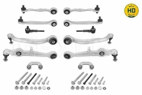 Комплект важелів підвіски (передньої) Audi A4/A6/Skoda SuperB/VW Passat B5 94-08 (з болтами)