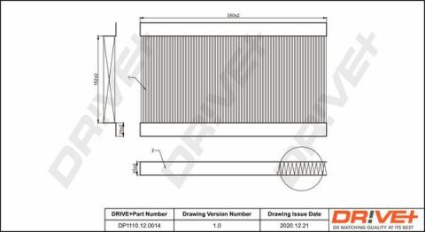 DP1110.12.0014 Drive+ Фільтр салону