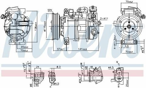 Компрессор кондиционера W176, W246, X117, X156, B907, B910 DB