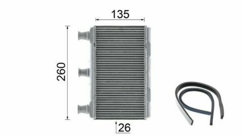 Радиатор печки BMW 5(E60/E61/E63) 2.0-5.0 01-10