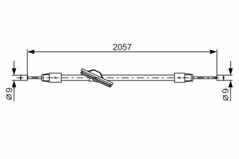 Трос ручного тормоза передний W204 MB