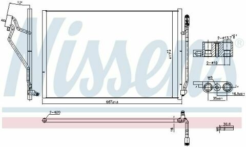 Радіатор кондиціонера (конденсатор) з осушувачем W221, C216 DB