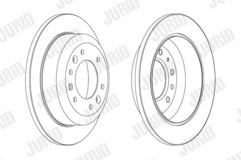JURID Тормозной диск зад. KIA CARNIVAL 06-