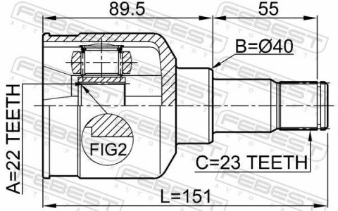 ШРКШ (ШРУС) внутренний 22x40x23 FOCUS C-MAX 03-07