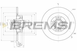 Гальмівний диск зад. Reanult Scenic II/Megane II 03- (270x10) (+ABS)