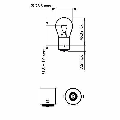 Лампа P21W LongLife EcoVision 12V 21W BA15s